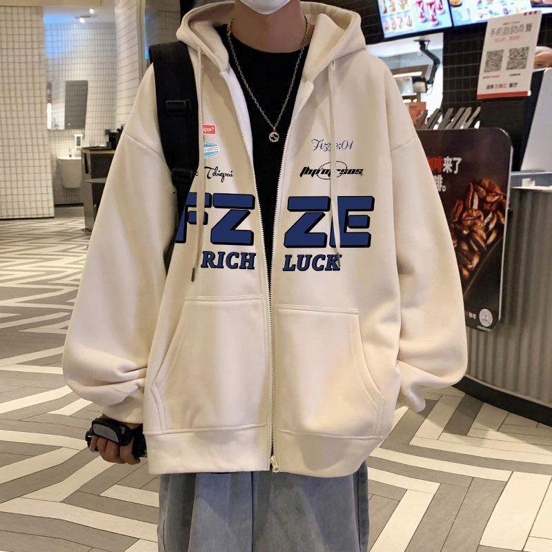 

Винтажный свитер из утолщенного бархата с капюшоном, мужской, осенне-зимний, модный брендовый, в американском повседневном стиле, свободное пальто, кардиган на молнии 3XL