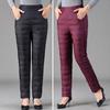 L~5XL Winter Pants Middle-aged Elderly Down Pants Women's Outer Wear High-waisted Large Size Plus Velvet Slim-fit Thick Women's Down Cotton Pants