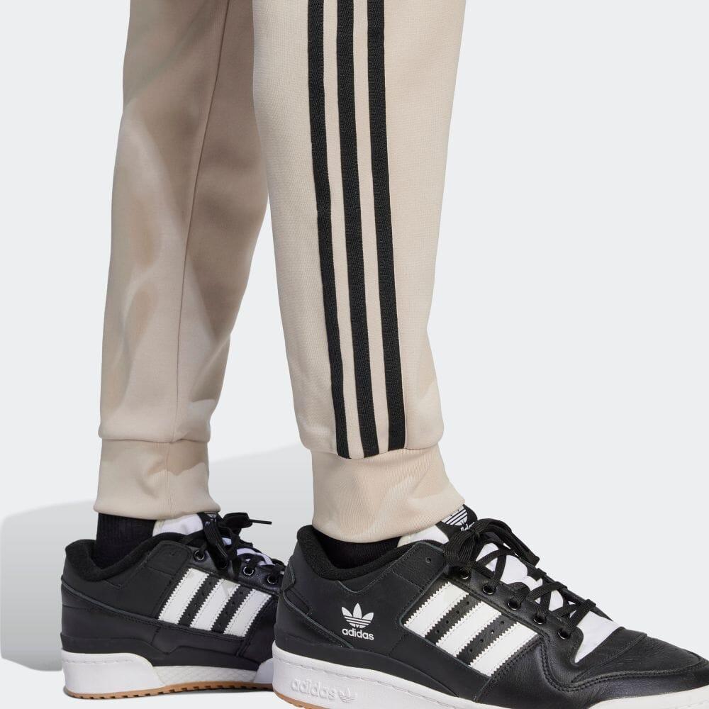 Adidas Γνήσια Trefoil Three-Stripe Colorblock Logo Joggers Men Bottoms Beige IM4544