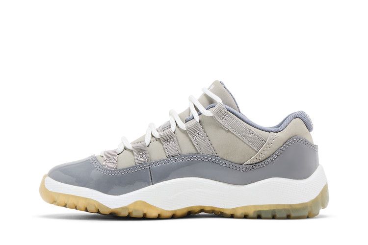 Kids' Sneakers Jordan 11 Retro Low Cool Grey (PS) Medium Grey/White-Gunsmoke