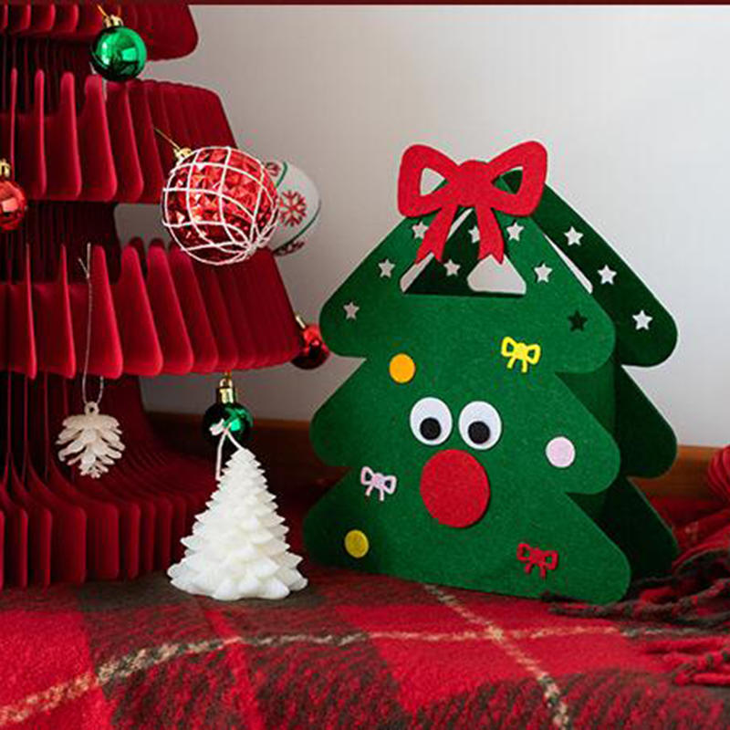 1-10PCS 2026 Christmas Gift Bag Creative Felt Cloth Children Candy Eve Handheld Portable Apple 2025 NEW