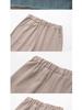 Brand Mom 2026 New Summer Cotton Linen Two-Piece Set: Short Sleeve T-shirt & Top for Middle-aged and Elderly Women