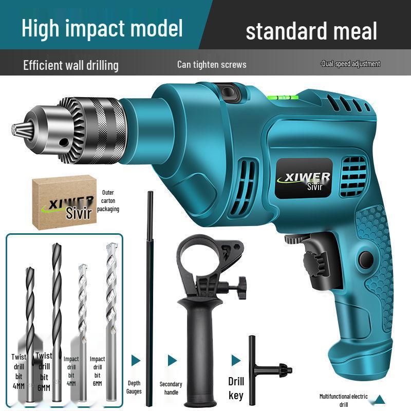 

Electric Hand Drill Set with Impact Function for Household Use