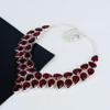 Güzel Kırmızı Garnet Taşlı El Yapımı 925 Ayar Gümüş Kolye, Eş İçin Kırmızı Garnet Gümüş Kolye, Unisex Kolye, Aşk İçin Doğum Günü Hediyesi