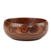 Natural Handmade Crafted Wooden Yarn Bowl for Knitting Crochet Home Decor (Medium Diameter)