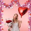 8pcs Valentine'S Day Streamers Heart Tinsel Garland Decorations Pink Red White Metallic Twist Garland Shining Ceiling Hanging Decorations