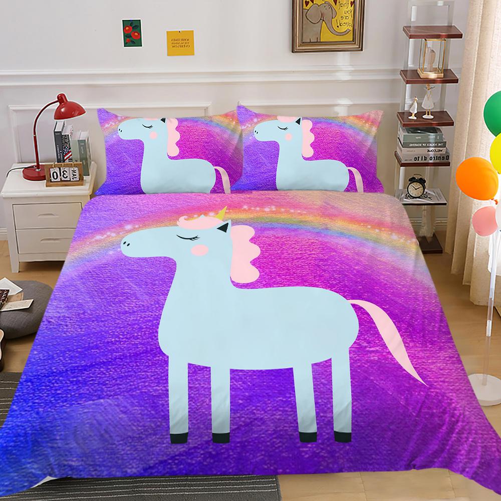 Buy Cute Bedding Cover Sets Unicorn Printing Duvet Cover Sets Teens