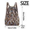 Versatile Floral Printed Drawstring Bag Waterproof Large Capacity Backpacks Sports Fold Portable Shopping Bag Teenage Girls