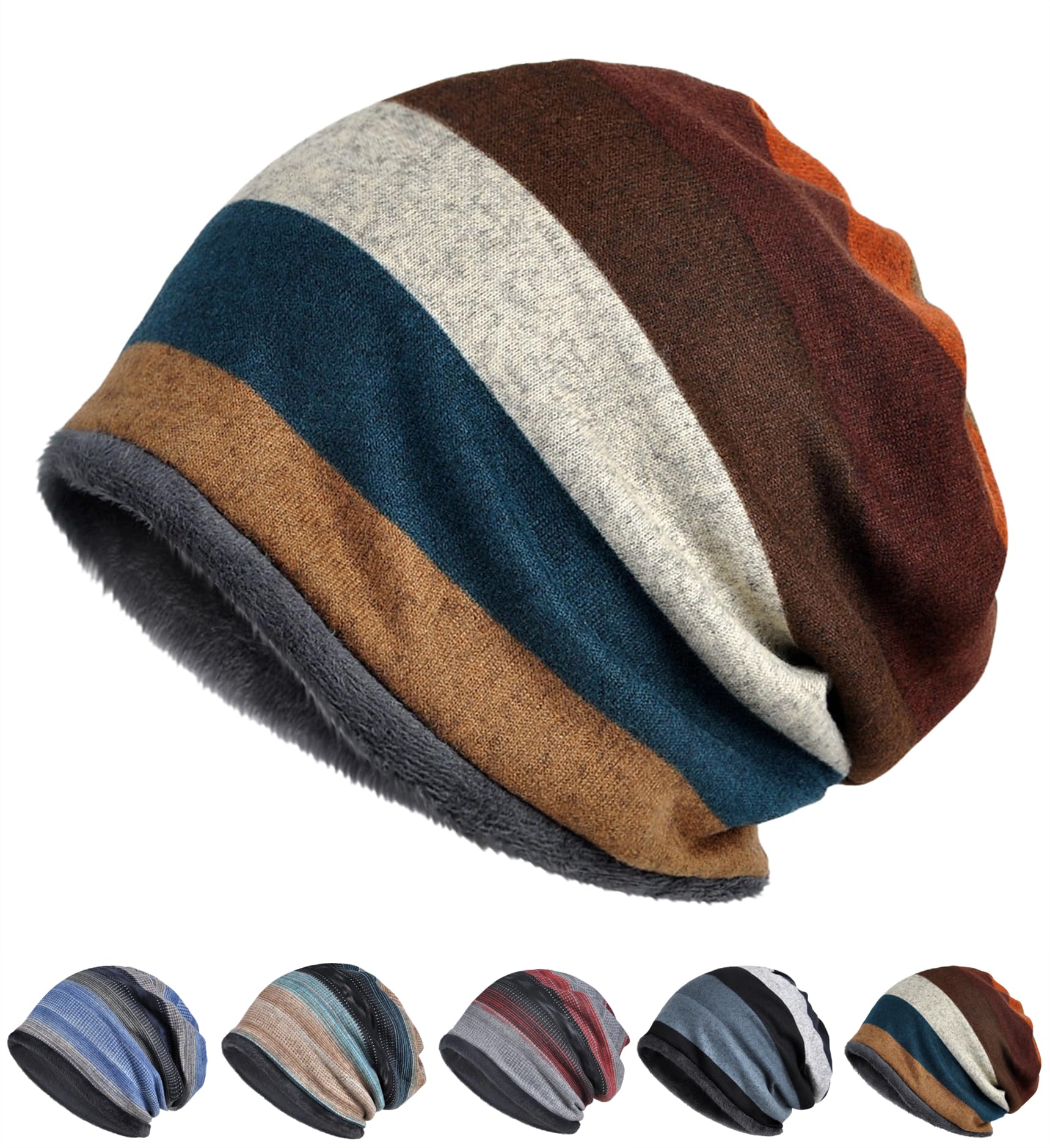 

Вязаная шапка для осени и хлопок для мужчин и уход Химиотерапия Унисекс Оранжевый [SUBTRY] Зима Материал, приятный к коже/Флисовая подкладка/Холодная погода/Улучшенный