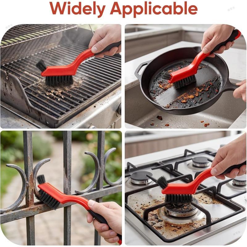 Xiaomi 7 Inches Nylon Bristles Double Wire Brush Polishing Rust Remover Metal Wire Burring Kitchen Cleaning Tool Kitchen Cleaning Brush