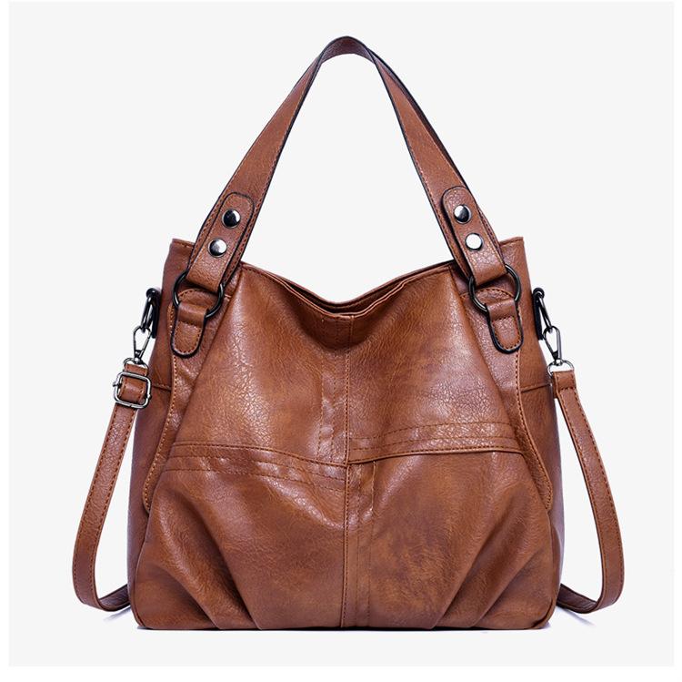 

Модный тренд Женская сумка Новая сумка женская с лоскутным узором Простая большая вместительная сумка через плечо коричневый