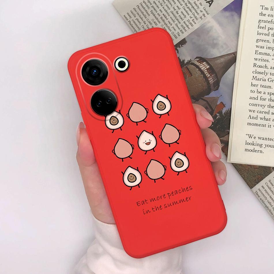 For Tecno Camon 20 Pro 4G 5G Phone Cases Cute Design Matte Silicone Shockproof Black Cover For Tecno Camon20 20Pro Bumper Capa