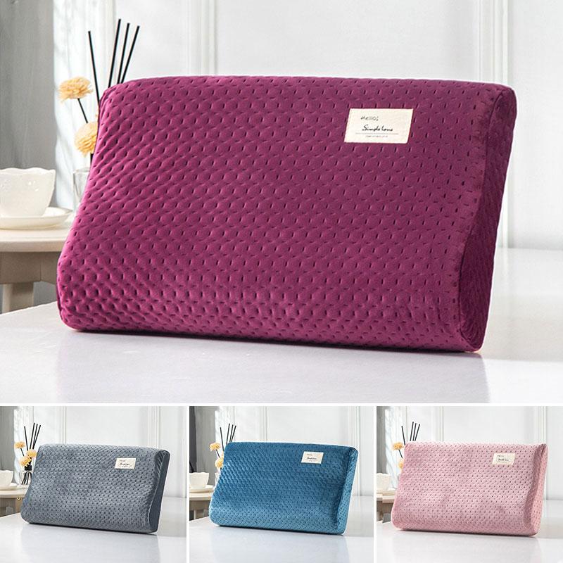Quilted Latex Pillowcase Sleeping Pillow Protector Memory Foam Orthopedic Pillow Cover Adult Kids Pillow Case 30*50/40*60cm