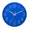 PATIKIL 30cm Wall Clock, Silent, No-Tick Round Wall Clock, for Office, Bedroom, Decorative Use, Blue
