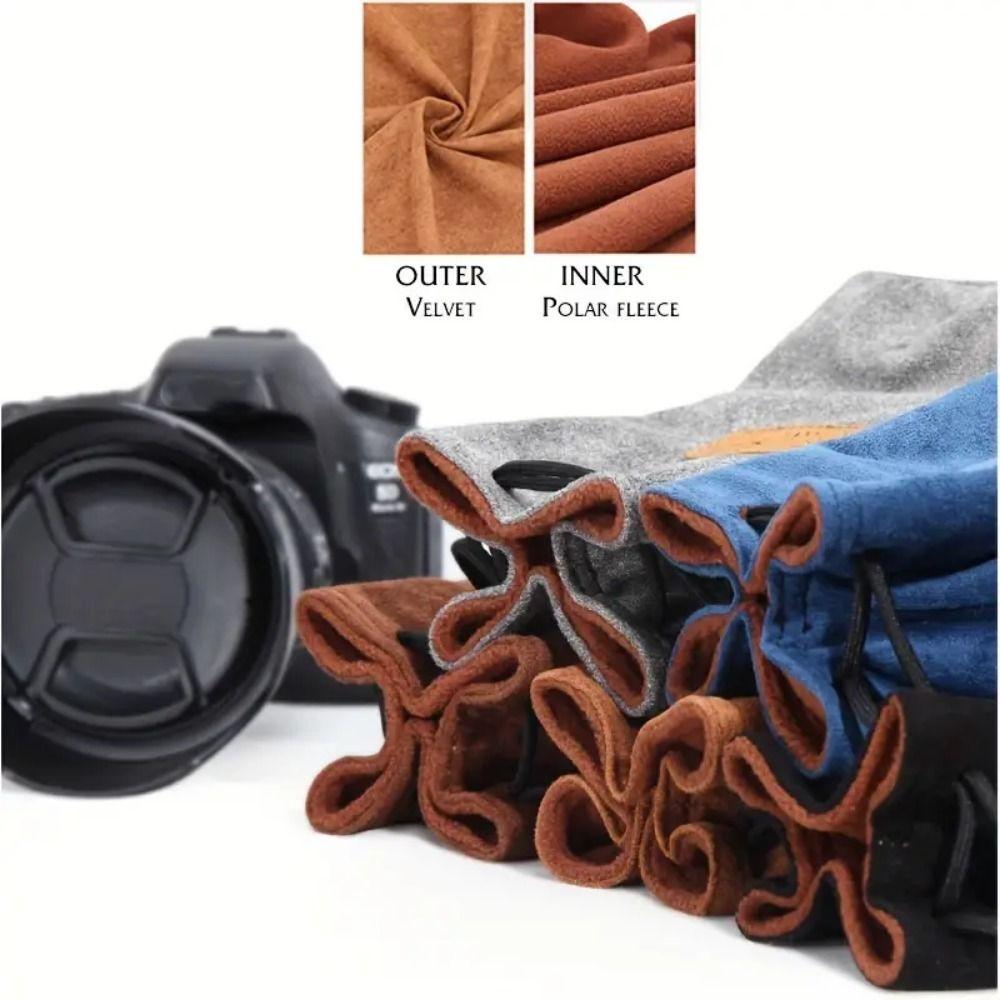 Sac à cordon anti-poussière pour reflex numérique Pochette souple de protection pour objectif Pochette vintage pour objectif pour appareil photo Canon/Nikon