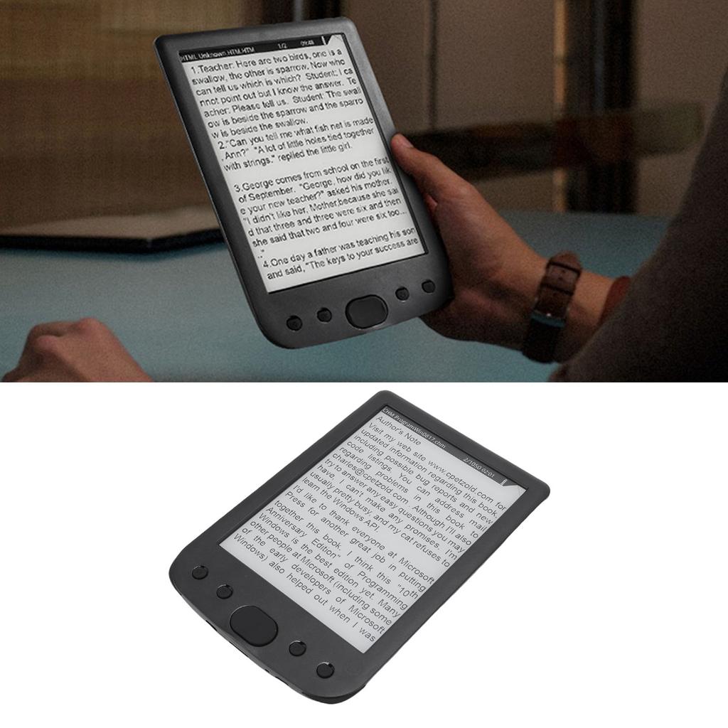 E Reader Eye Friendly 6 Inch 800x600 E Book Reader with Protective Case 2500mAh Battery Support Up To 32G