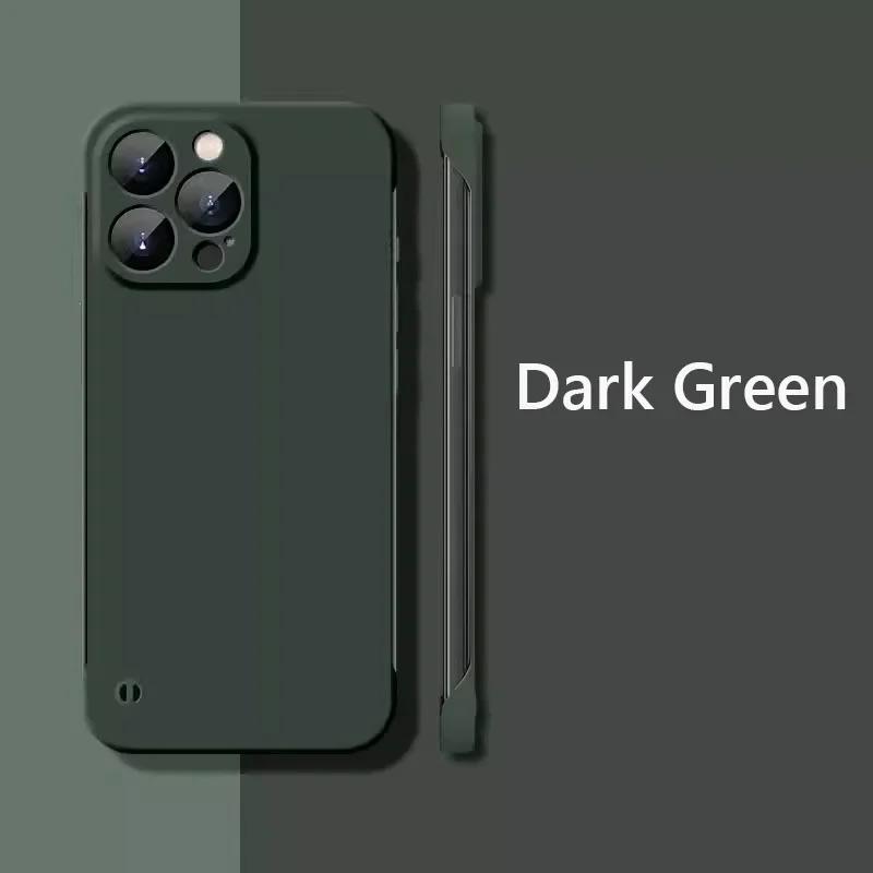 Frameless Slim Matte Hard Back Cover Case For iPhone 15 16 Pro Max 14Pro Plus 14 13 12 Pro Max 15Pro ShockProof Coque