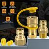 3/4" Male and Female Natural Gas Quick Connect Plug Fittings,Heavy Solid Brass Quick Connect Fittings Convert for Pipe Natural Gas Supply for