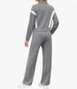 2025 Women's Casual Sportswear Set: Cardigan Top & Wide-Leg Pants