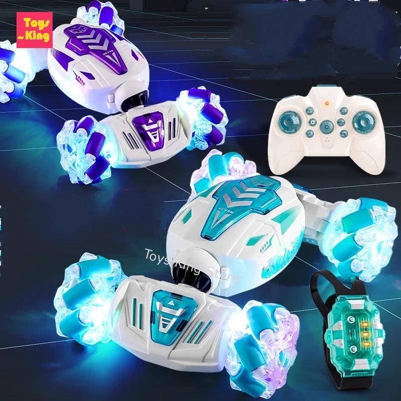 2.4G Mini Rc Stunt Drift Car Side Gesture Dual Remote Control Climbing 360 Roll Vehicle With Lights Music Kids Toys Boys Gifts
