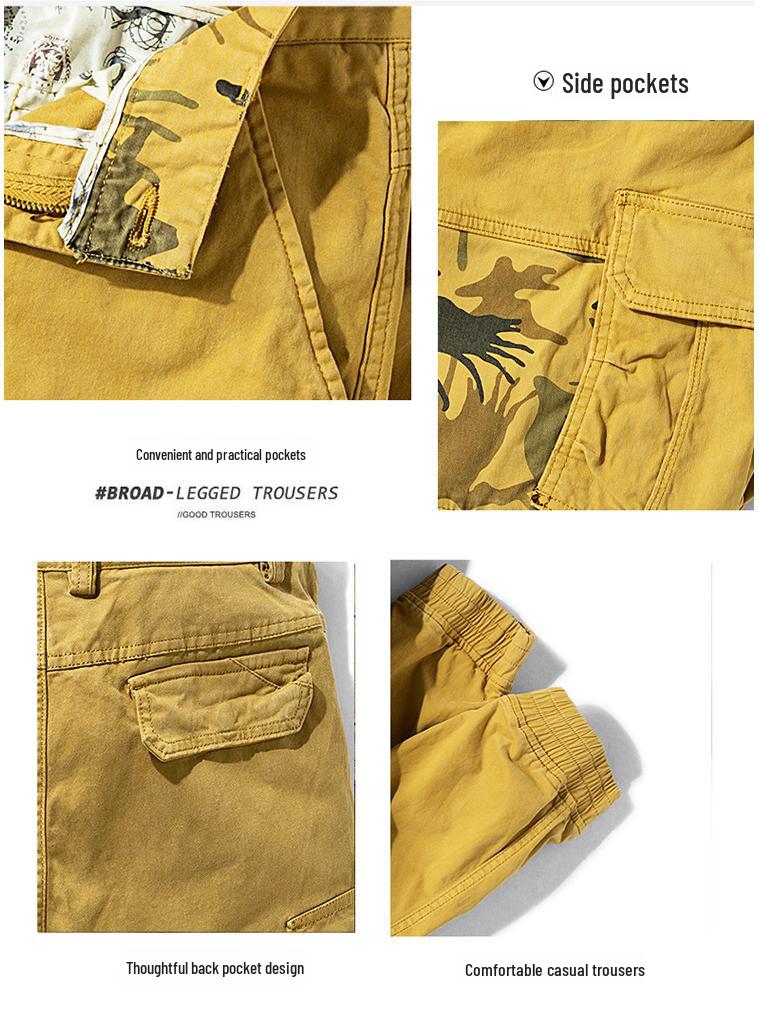 Pánské retro designové elastické slim manžety venkovní kombinézy