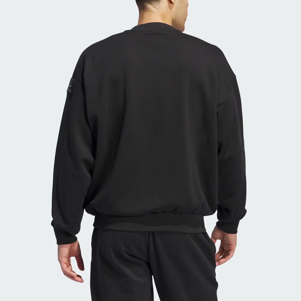 Adidas Anthony Edwards Serie Basketball Logo Print Rundhals Langarm Sweatshirt Herren Sweatshirt Schwarz IW8060