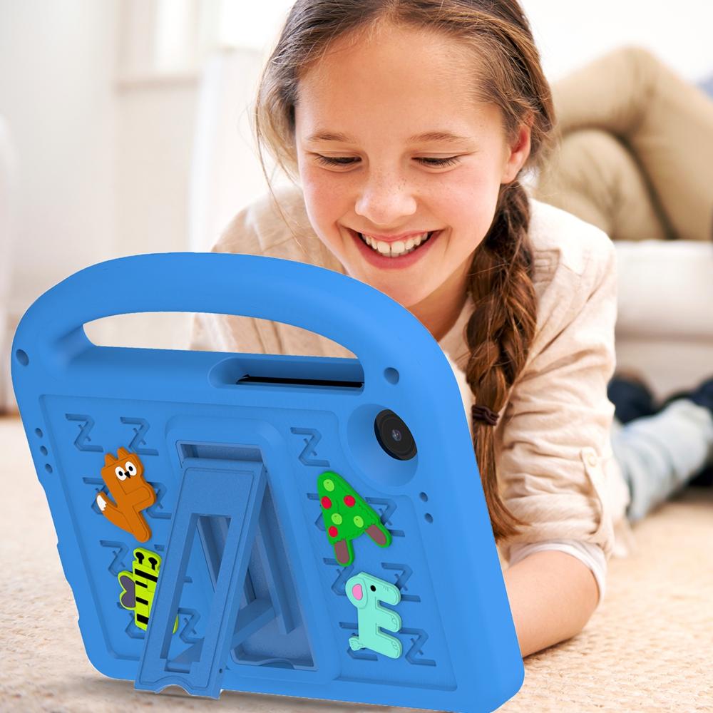 Samsung Galaxy Tab A9 A9+ Plus 2023 SM-X110 SM-X115 SM-X210 SM-X215 Etui Barnesikkert Tegneseriebokstav Bærbart EVA-Skum Støtsikkert Stativ Nettbrettdeksel