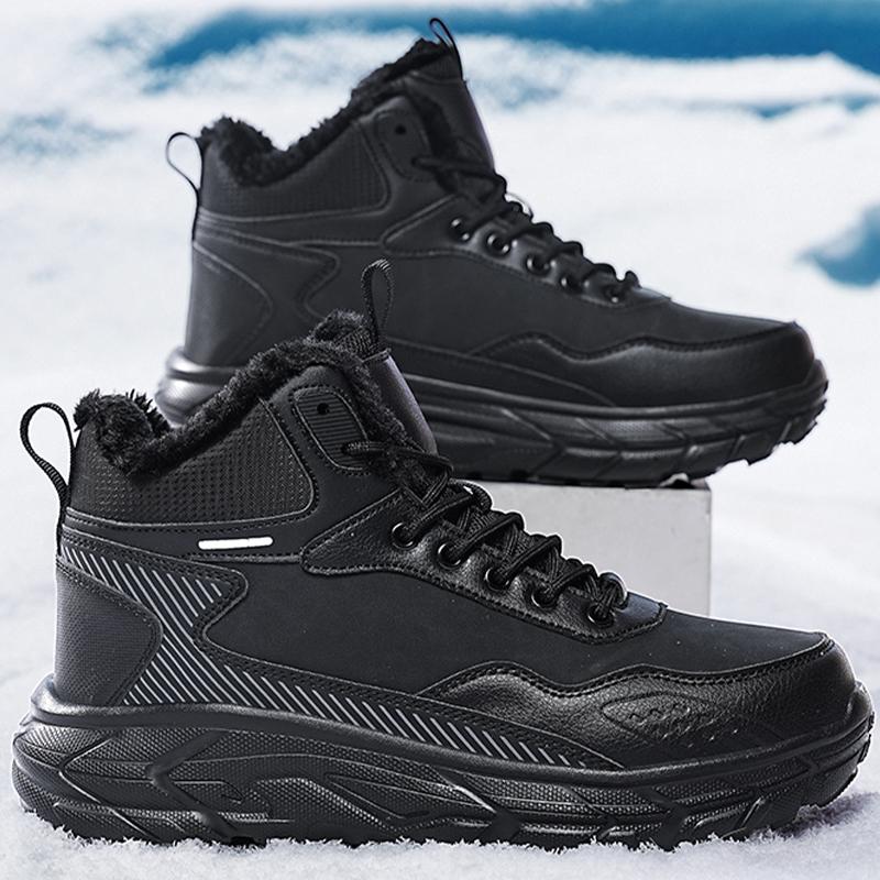 Winterschuhe Herren Große Größe Bequem Warm Rutschfest Baumwolle Schneestiefel Trendige Sneakers Hochwertige Outdoor Wanderschuhe für Herren