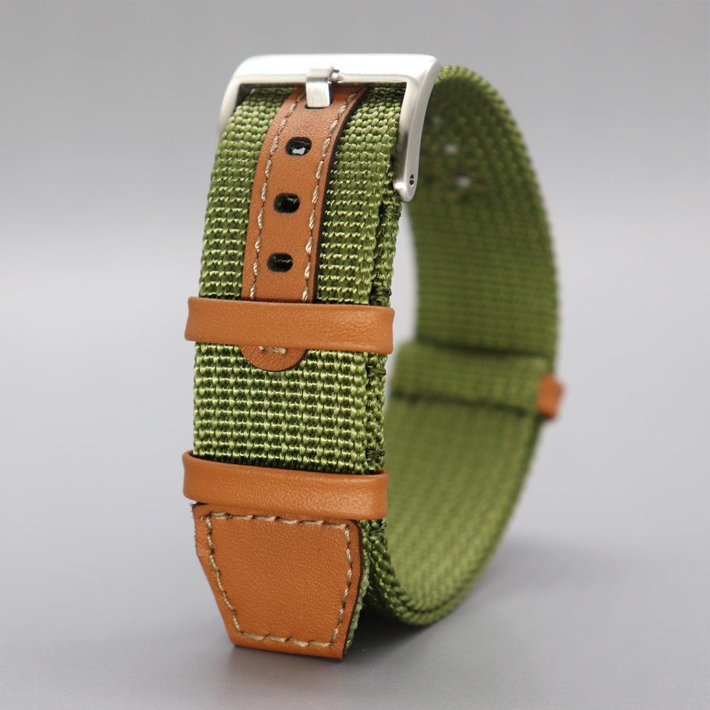 NATO Nylon & Black Leather Watch Strap for Hamilton Khaki Field Vintage - Sizes 20mm & 22mm