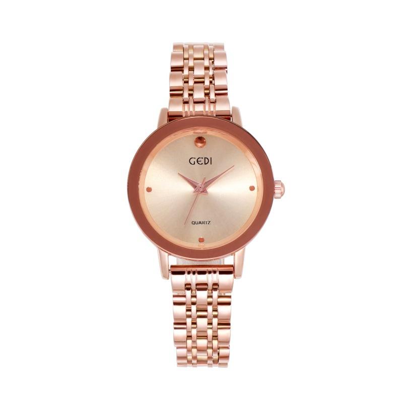 Simple And High-Value Couple Steel Belt Quartz Watch, Fashionable Light Luxury, High-End Waterproof Quartz Steel Belt Watch