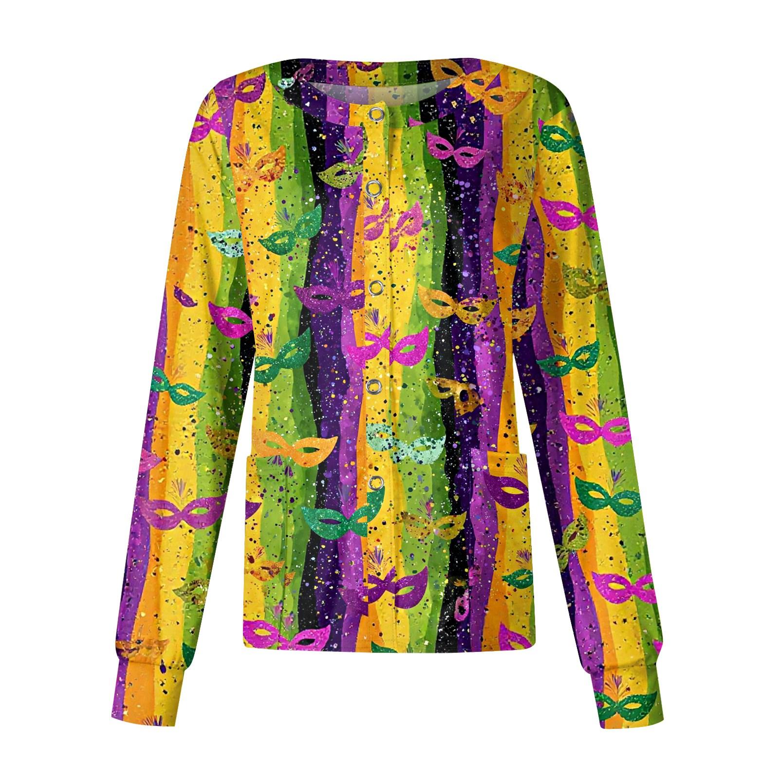 

Women s Casual Long-sleeved Single-breasted Printed Protective Clothing Cardigan Top XL