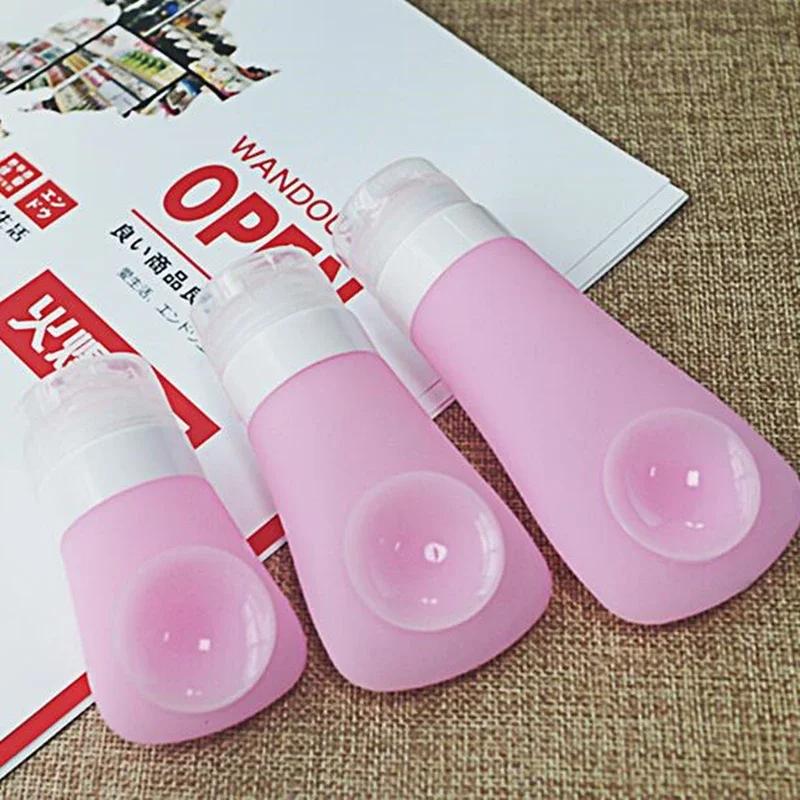 8ML/60ML/90ML Bottiglia Ricaricabile in Silicone Carina Portatile Gel Vuoto Bottiglia Shampoo Con Ventosa Per Viaggiatore Vendita all'Ingrosso