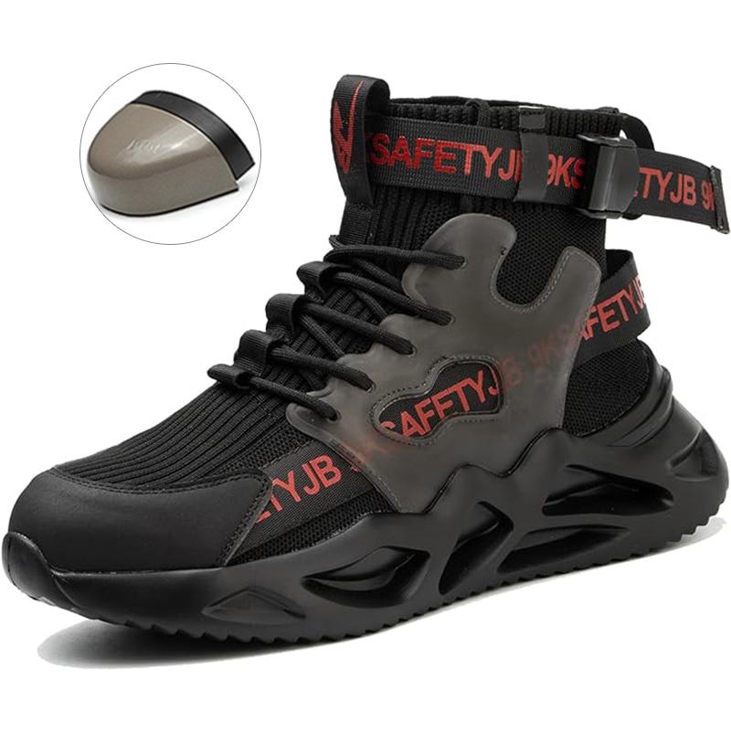 Work Boots Men Women Safety Boots Steel Toe Safety Work Shoes Indestructible Shoes Anti-smash Lightweight Work Sneakers Footwear