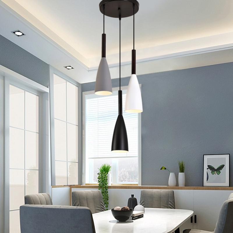 Modern Nordic style chandelier simple lighting fixture chandelier with E27 bulb suitable for dining room and bedroom