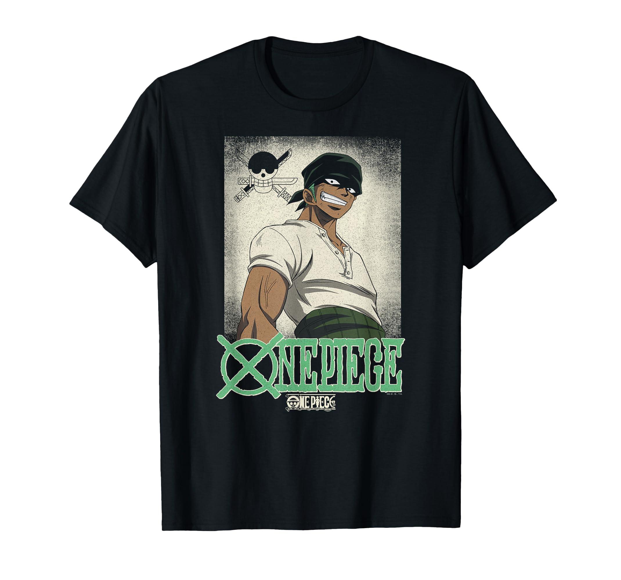 

2026 Summer ONE PIECE Anime Roronoa Zoro Printed Loose Shortsleeved Pure Cotton Childrens Tshirt Tide Unisex Casual Y2k S