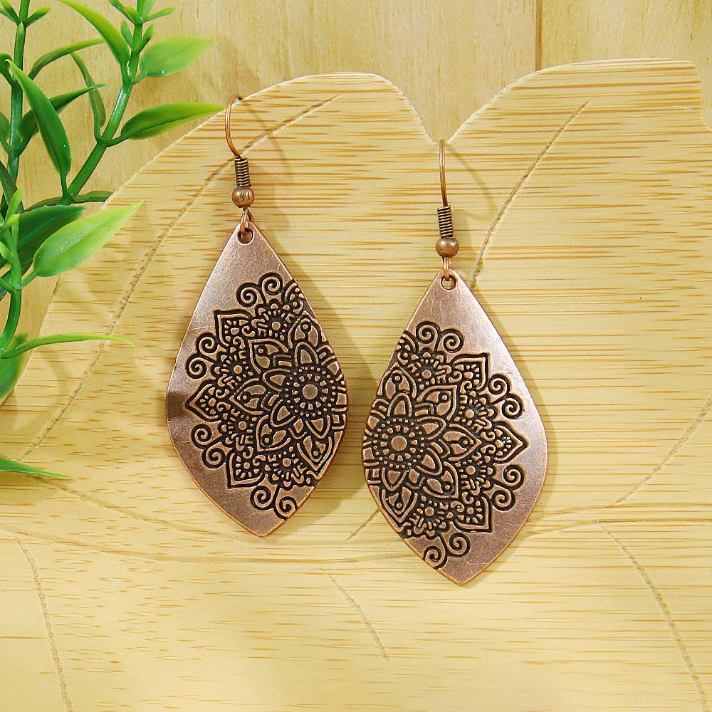 Elegant Retro Geometric Woven Earrings for Women