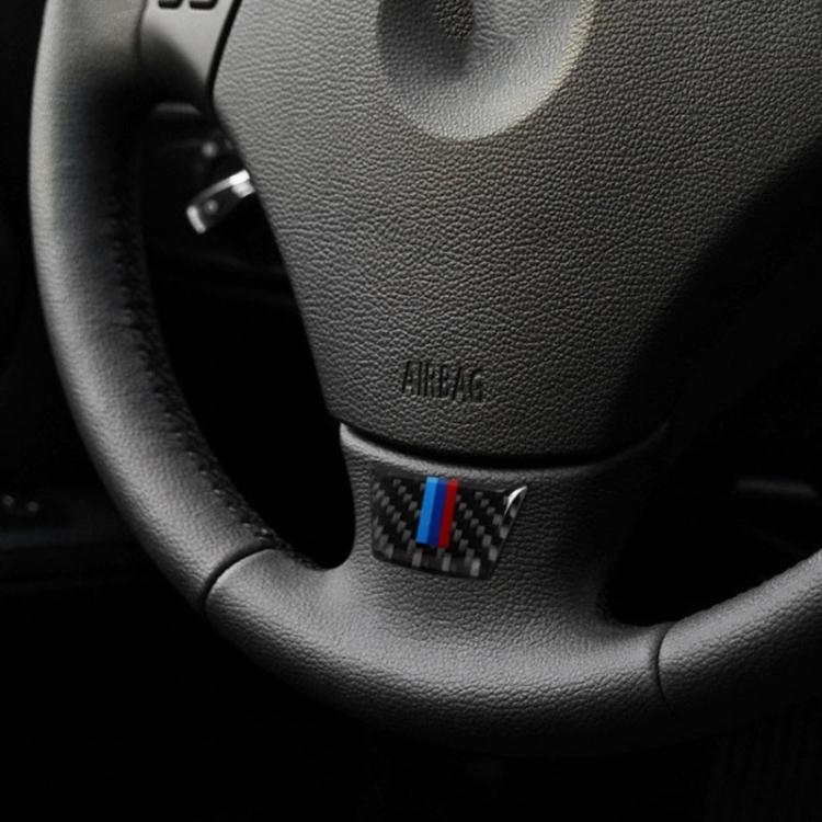 Dekorativt klistermärke i kolfiber för ratt till BMW E90 / E92