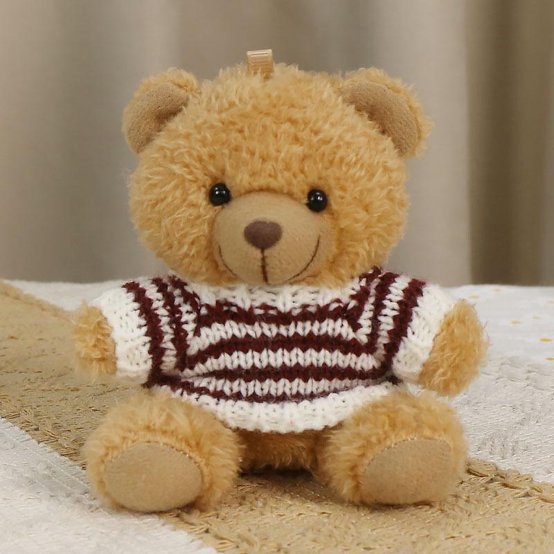 Charming Teddy Bear Keychain Plush Doll - Dressed Up Couple Backpack Ornament Gift