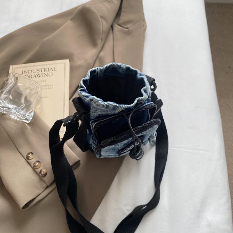 Damen Outdoor Sport Umhängetasche Herren Wasserkocher Tasche Multifunktionale Denim Schultertasche