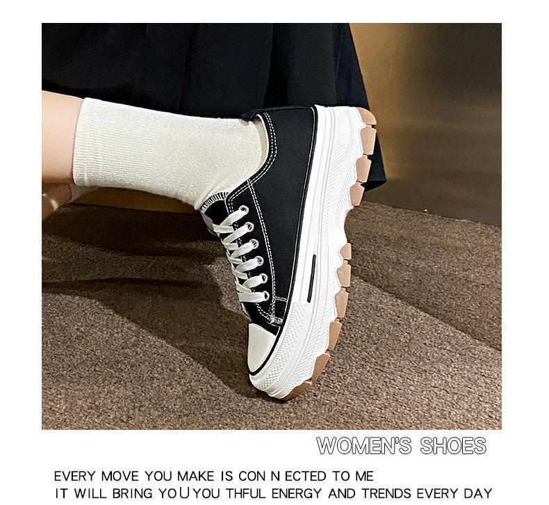 Dámské tenisky s tlustou podrážkou a zvýšenou výškou v barevném bloku na podzim 2025 - Prodyšné a všestranné ležérní tenisky pro tátu