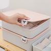 Grid Plastic Underwear Storage Box with Mark Closet Organizer Drawer for Underwear Socks Box Bra Organizer with Cover for Tidying Up Your
