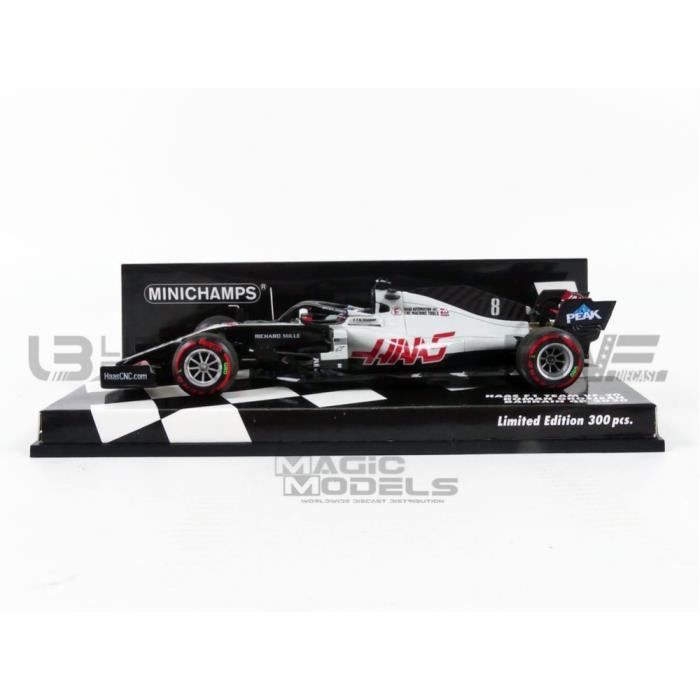 Voiture Miniature - MINICHAMPS - HAAS F1 TEAM VF20 - 1/43 - Blanc - Noir