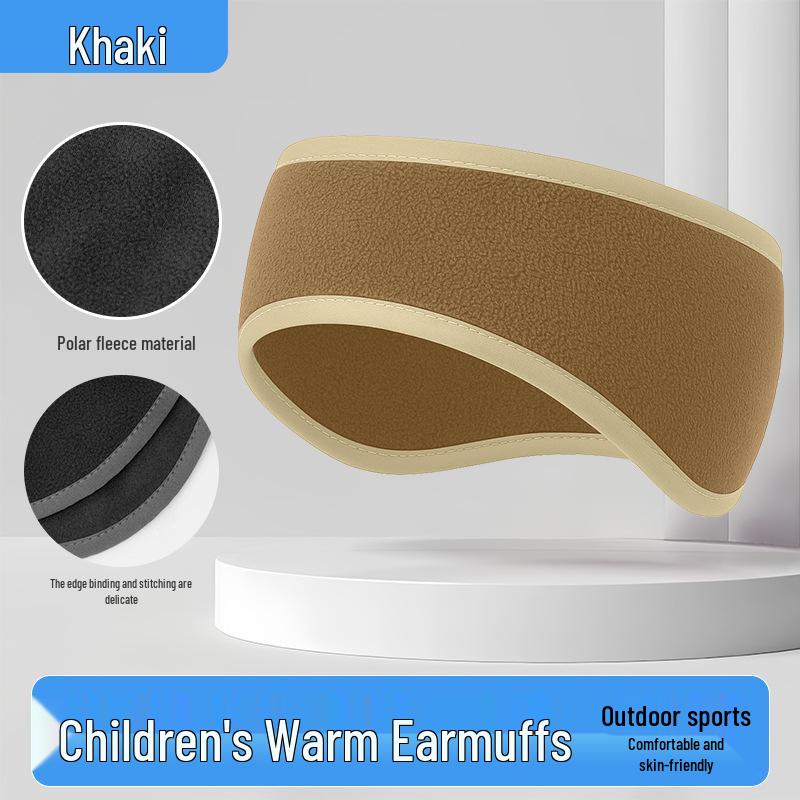 Children's Winter Ear Warmer Headband: Thick Fleece, Windproof, Cold-Proof for Running, Skiing, and Cycling.