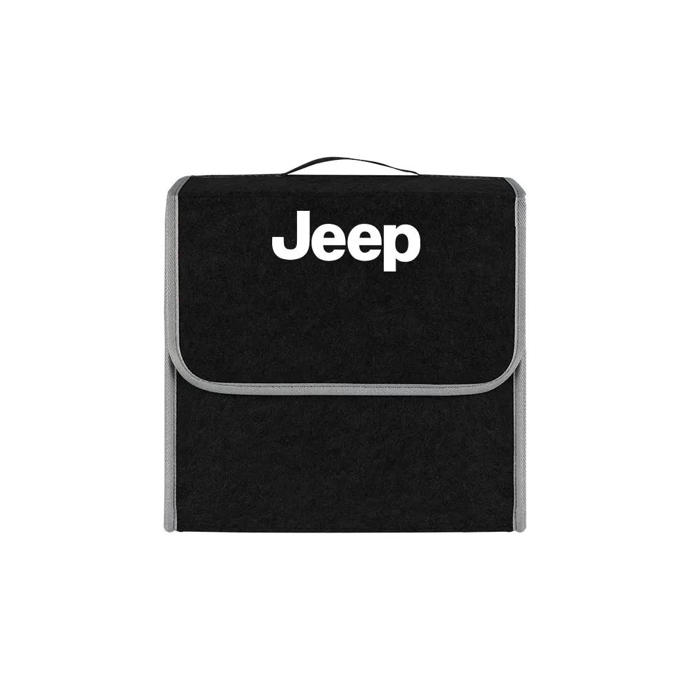 Für Jeep Auto Faltbare Aufbewahrungsbox Große Kapazität Filz Organizer Tasche Zubehör Für JEEP Renegade Patriot Weangler Cherokee Com