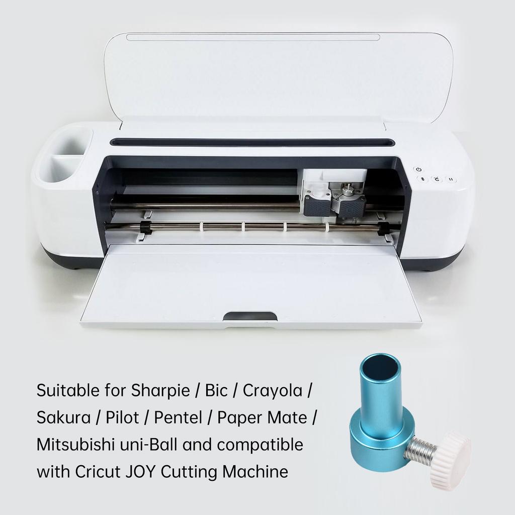 Die Cut Machine Pen Adapter with 3pcs Cutting Mat 6.5x4.5in for    Cutting Machine Aluminum Alloy Pen Holder for 8mm Diameter Marker