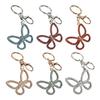 Rhinestone Butterfly Keychain Pendant Lightweight Keychain with Rotating Lobster Clasp Metal