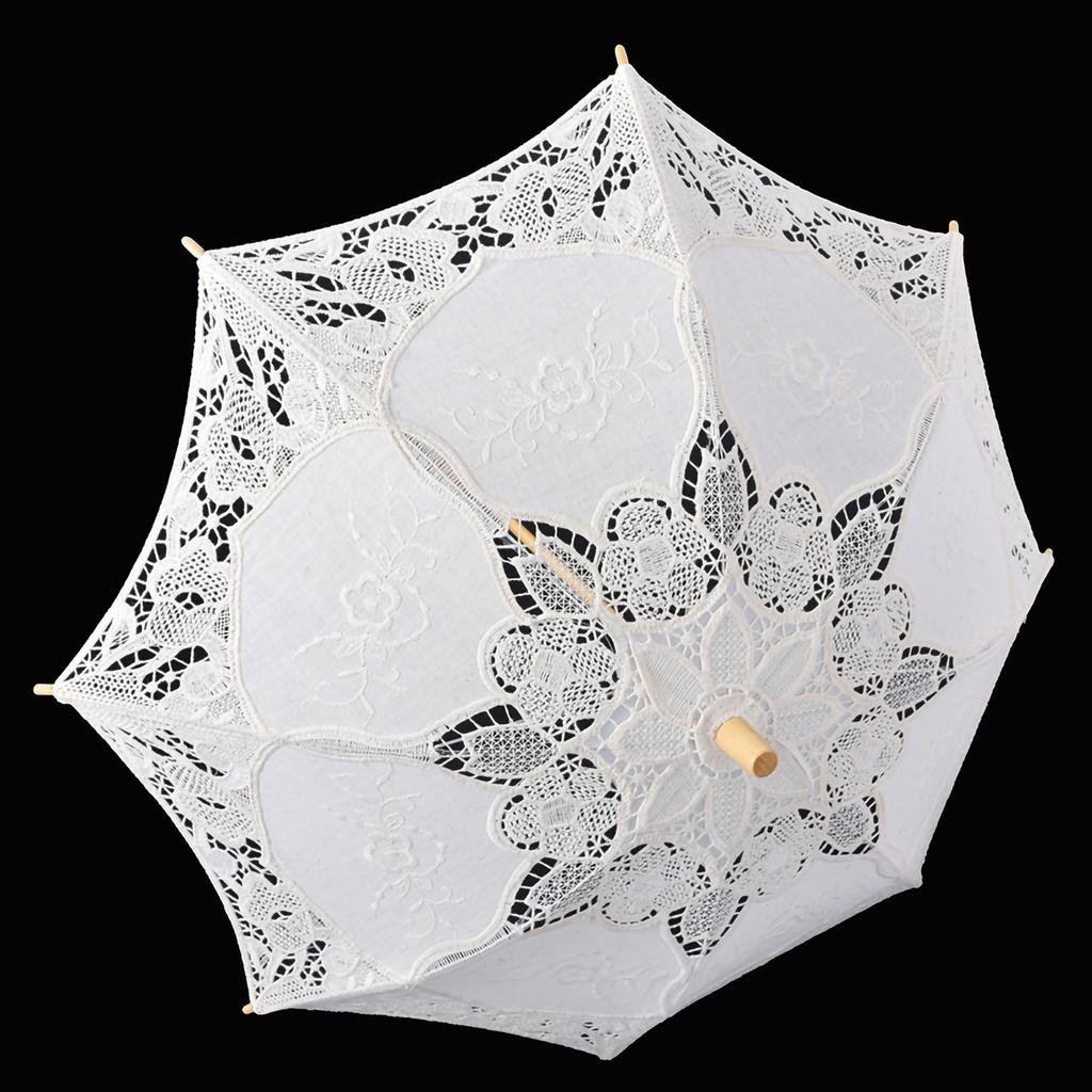 Bridal Lace Cotton Umbrella for Wedding Parties Dancing Photography Prop