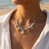 Vacation Ocean Series Shell Starfish Conch Pendant Necklace For Women Irregular Stones Coral Pearl Choker Beach Party Jewelry