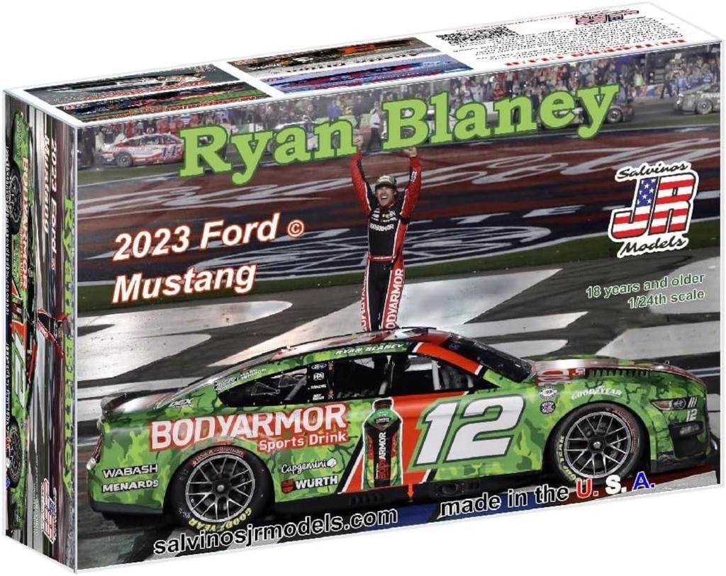 Salvinos Model NASCAR 2023 Mustang Team Penske 600 Winner Plastic Model SJMPF2023RBC J.R 1/24 "Ryan Blaney"