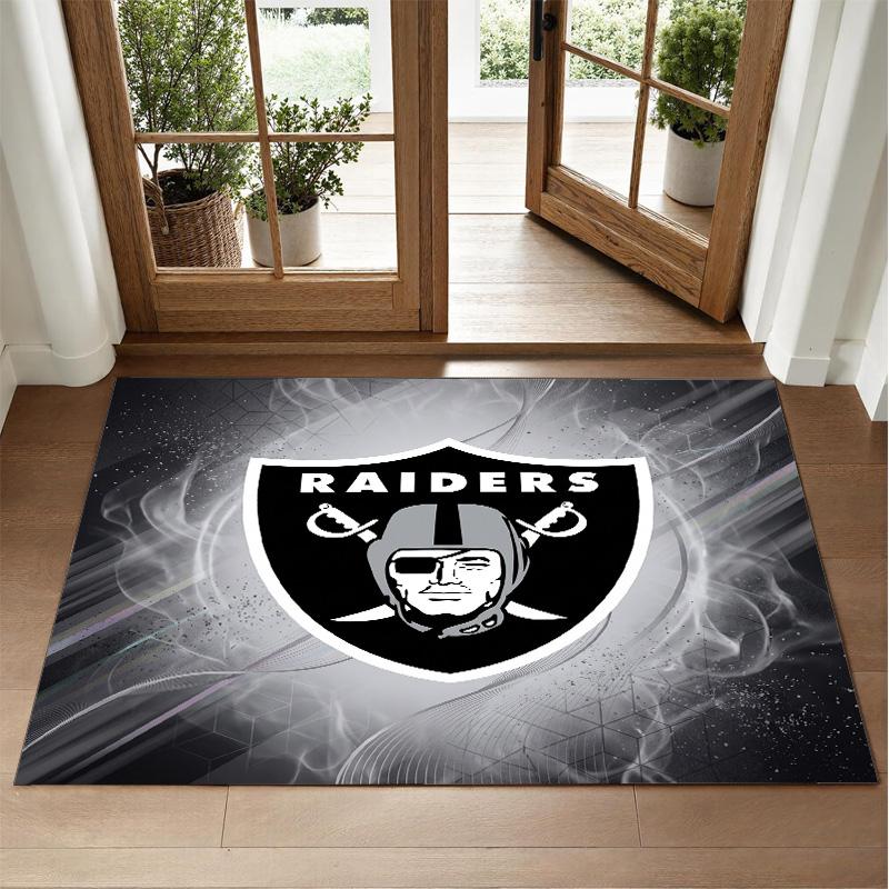 Las Vegas Raiders Design Kristall-Samt-Teppich Weich Dekorative Matte für Schlafzimmer Eingang